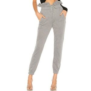 Lovers + Friends KIN Ruffle Waist Sweatpants Joggers Pants D2